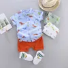 Clothing Sets Children's New Summer Dress Boys and Girls Infant Child Cartoon Casual Shirt Short Sleeve Two Piece