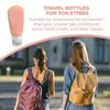 Boîtes de rangement Articles de toilette Conteneurs à presser Bouteilles en silicone rechargeables pour les accessoires de cosmétiques de voyage Nettoyant pour le visage Gel douche