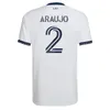 2023 La Galaxy Chicharito Mens Jerseys 22 23 D. Costa Araujo Cabral Joveljic Home White Football Shirt de manga corta