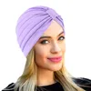 Hijabs mode solide kleur vrouwen moslimhoofddoek top geknoopte tulband hoed slaaphoed binnenher hajab motorkap femme ronde hoofdomslag hoofdwikkeling 230426