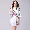 Ubrania etniczne Kobiety w stylu japoński Yukata Kimono Bath Raady Floral Print Pejamas Nightgown Wedding Bride Sexy Dress Haori suknia ao dai