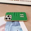 Designer Luxury Fashion Leather Alligator Solid color letter phone case for iPhone 15 14 14Pro 14Plus 13 12 Mini 11 Pro X XS Max XR luxury phone case