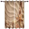 Curtain Sea Beach Golden Summer Window Curtains In The Living Room Kitchen El Open Drapes Printed For Bedroom