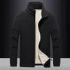 Giacche da uomo Uomo in pile spesso Capispalla da uomo Abbigliamento sportivo Fodera in lana Cappotti caldi Uomo Cappotto termico invernale Taglie forti L4XL 231124