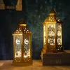 Andere evenementenfeestjes Retro Ramadan Lamp Metal Led Eid Mubarak Lantern Candlestick Muslim Islamitische Festival Party Decor Eid Al Adha Gifts 230425