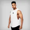 Męskie topy zbiornikowe mięśniowe marka z kapturem na siłownię ubrania męskie bawełniane bluzy bluza kamizelka fitness kamizelka kulturystyka