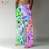Men's Pants Men's Rainbow Straight Trousers 3D Print Elastic Drawstring Design Front Pocket Pants Graphic Colorful Pattern Comfort Soft 231124