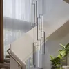 Escalier lustres lampe simple moderne villa lustres nordique salon lumières duplex étage lustre loft appartement led lamps210T