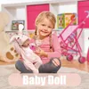 Bambole Dolly Baby Bambola in silicone morbido con caratteristiche delicate Bambole Toldder da 18 pollici Regalo Panno intercambiabile per bambini Ostetriche Maternità 230426