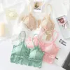 Camisoles Tanks 8 Farben Crops Top BH Einstellbar Frauen Mode Ärmellose Tank Tops Spitze Bralette Damen Leibchen Plus Größe