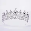 Grampos de cabelo estilo barroco europeu coroa nupcial strass brilhantes tiara feminina para presente festivo de aniversário de natal