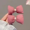 Accessori per capelli In tessuto Materiale Simpatico fermaglio per fiocco per ragazze Farfalla Rosa Forcine per capelli Frangia Copricapo da donna