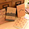 1Pcs Kraft Paper Notebook Cute Pirint Daily Book Pocket Portable School Stationery Supplies