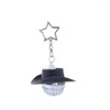 Chaveiros Vintage Disco Ball Keychain Mini Pentagrama Chapéu de Cowboy Reutilizável Pendurado Meninas Meninos Decoração de Festa