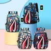 Designer-Fashion Shark, Junior High School Backpack Lightweight Children's Primary School Backpack Printed Boy Backpack