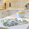Table Mats Sunflower Bee Dish Drying Mat For Kitchen Counter Decor 18x24 Inch Floral Absorbent Reversible Microfiber Pad