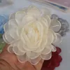 Decorative Flowers 5PCS/Lot 10CM Handmade Large Chiffon Organza Fabric Artificial Gauze Flower For Wedding Dress Hats Necklace Slippers