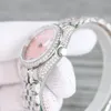 Titta på automatisk mekanisk 31mm kvinnlig armbandsur rostfritt stål 904l Bezel Diamond Designer Armband Montre de Luxe Casual Armband Business Pink Arvur