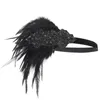 Feather Headband Leather Band Hair Band European och American Retro pannband Dance Party Headband Hair Band