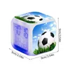 Desk Table Clocks Digital Football Alarm Clock Creative LED Bedroom With Colorful Light To Display Time Week Month Temperature For Kid Adult 231124