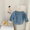 Jaquetas de inverno coreano jeans crianças veludo denim crianças jaqueta casaco bebê menino meninas outerwear casacos teddy parka neve wear