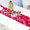 Nappe de noël en Polyester, accessoires de chemin de table, drapeau, décoration de fête, imprimé d'arbre