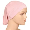 Hijabs bomullsmodal underkappa vanlig mjuk stretchig under cap hijab bonnet muslimska kvinnor full täcker inner hijabs turban islam underscarf 230426