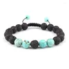 Strand Verstelbare Lava Rock Stone Essentiële Olie Angst Diffuser Armband Meditatie Relax Healing Voor Vrouwen Man Gift