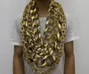 Łańcuchy akrylowy naszyjnik nieporęczny hip -hopowy gruby duży złoty łańcuch GOTH Style mężczyźni kobiety biżuteria prezenty Halloween plastikowe akcesoria rock6141717
