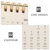 Decorações de jardim Decoração de escritório Calendário de mesa 2024 Fornecimento de mesa Ornamento mensal Contagem regressiva decorativa