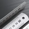 Réguas de metal de 30 cm/12 polegadas Alumínio de alumínio Double Side Régua reta Ferramenta Estudo estudante Escola Escola Escola HW0004