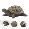 Décorations de jardin Résine Tortue Statue Fortune Chanceux Fengshui Ornement Art Artisanat Décor pour Intérieur Extérieur Jardin Décoration de Cour Figurine 231124