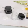 15g 30g 50g Amber Clear Cream Glass Jars Empty Container Refillable Cosmetic Bottle with White Inner Liners and Black Gold Lids Xckuw