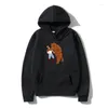 Hoodies masculinos com capuz de animal urso moletons engraçados gif impressa em moleto