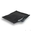 Top Mat Black Aluminium Foly Small Sachets Food Bag Hersluitbare Zip Lock Mylar Bags Bulk Voedsel Geur Proof opslag Zipperzak 200 stks/Lot