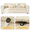 Chair Covers Sofa Cushion With Anti-slip Silicone Particles Stylish Lace Patchwork Universal Towel Thick For Room