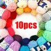 Fabric and Sewing 10pcs Milk Cotton Knitting Yarn Soft Blended Crochet Thread For Hand Sweater Baby 500gSet 231124