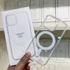 For iPhone 14 13 12 Pro Max 12/13MINI 12/13Pro Original Magnetic With Box For Magsafing Wireless Charging Clear Hard PC Cover