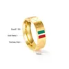 Wedding Rings Christmas Gold Color For Wome Men Stainless Steel Round Finger Ring Fashion Jewelry Waterproof Gift