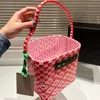 Strandtasche Designer-Einkaufstasche Frauen gewebter Gemüsekorb Luxus-Handtasche Fashion Classic Damen rosa Handtaschen
