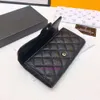 designer purse wallet channel card holder 2023 Women's Wallet with Small Wind Caviar Sauce Lingge Half Fold Wallet Fashionable Two Fold Handheld Zero Wallet