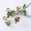 Decorative Flowers Htmeing Artificial Pansy Branches Stems Silk Fake Butterfly Orchid Flower Home Office Wedding Decoration