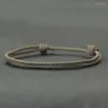 Bracelets de charme Bracelet à cordes fait à la main unisexe coulissant et réglable corde mince Braslet bijoux d'amitié accessoires polyvalents décontractés