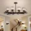 Chandeliers Modern Minimalist Living Room Decoration Round Black Geometric Led Indoor Hanging Lighting For Home