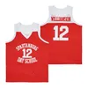 High School Spartanburg Day Jersey Basketball 12 Zion Williamson Moive ALTERNATE Team Orange White HipHop For Sport Fans Breathable All Stitched Pullover Film