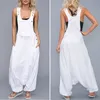 Kvinnors jumpsuits rompers kvinnor tunna jumpsuits plus storlek ärmlösa rygglösa sidofickor baggy lång jumpsuits damer förlorar romper harem byxor s-5xl 230426