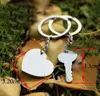 4pcs Keychains Alloy Silver Plated Lovers Gift Wedding Favors Couple My Heart Keychain Fashion Keyring Key Fob Creative Key Chain