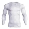 T-shirt da uomo Collant sportivi fitness con stampa serpente T-shirt elasticizzata a maniche lunghe ad asciugatura rapida Abbigliamento da allenamento per la corsa di basket