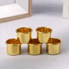 Kerzenhalter 10 stücke Mini Runde Tasse Gold DIY Kerzenständer Herstellung Tablett Halter Container Zubehör Aluminium Home Party Dekor Teile