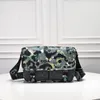 Sac de courrier à rabat de camouflage CA265 grand imprimé camouflage classique couche supérieure de qualité en cuir de vachette sac à bandoulière sac à bandoulière sac à main classique dame coa ch